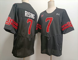 Utah Utes #7 Cameron Rising Black Inverted Legend Football Stitched Jersey