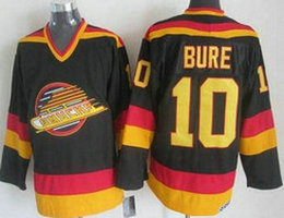 Vancouver Canucks #10 Pavel Bure Black Gold CCM Throwback Authentic Stitched NHL Jersey