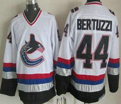 Vancouver Canucks #44 Todd Bertuzzi White Throwback CCM Authentic Stitched NHL Jersey