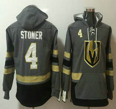 Vegas Golden Knights #4 Clayton Stoner Grey Authentic Stitched Hoodies Hockey