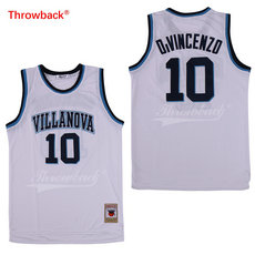 Villanova Wildcats #10 Donte DiVincenzo White Throwback Basketball Jersey