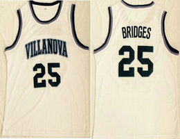 Villanova Wildcats #25 Mikal Bridges White Basketball jersey