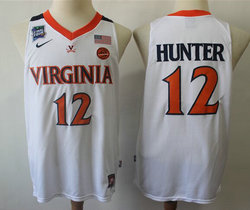 Virginia Cavaliers #12 De'Andre Hunter White Basketball Stitched College Jersey
