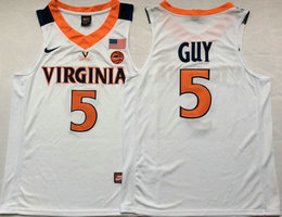 Virginia Cavaliers #5 Kyle Guy White Basketball Stitched College Jersey
