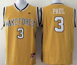 Wake Forest Demon Deacons #3 Chris Paul Golden College Basketball stitched Jersey