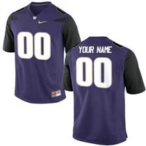Washington Huskies Customized College Purple Authentic Stitched NCAA Jersey