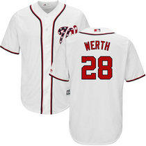 Washington Nationals #28 Jayson Werth White Game Authentic Stitched MLB Jersey