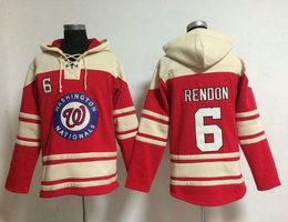 Washington Nationals #6 Anthony Rendon Rendon Red Hooded Jersey
