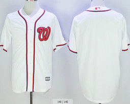 Washington Nationals Blank White Game Authentic Stitched MLB jersey