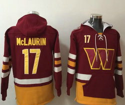 Washington Redskins #17 Terry McLaurin Red All Stitched Hooded Sweatshirt