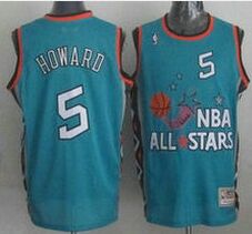 Washington Wizards #5 Juwan Howard Throwback Light Blue 1996 All Star Authentic Stitched NBA jersey