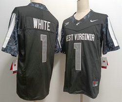 West Virginia Mountaineers #1 Jahiem White Black Stitched NCAA Jersey