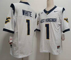 West Virginia Mountaineers #1 Jahiem White White Stitched NCAA Jersey