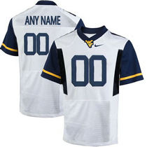 West Virginia Mountaineers Customized White Limited Stitched NCAA Jersey