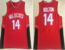 Wildcats High School #14 Troy Bolton Red Basketball Jersey