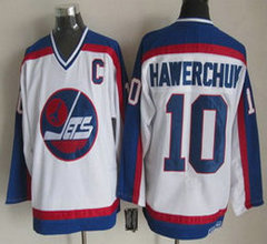 Winnipeg Jets #10 Dale Hawerchuk White CCM Vintage Throwback Authentic Stitched NHL jersey