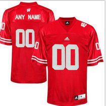 Wisconsin Badgers Customized College Football Red Limited Authentic Stitched NCAA Jersey