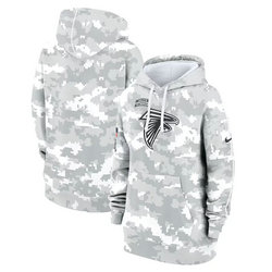 Women's Atlanta Falcons 2024 Camo Salute To Service Pullove Hoodie
