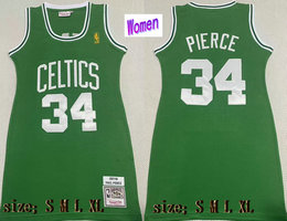 Women's Boston Celtics #34 Paul Pierce Green mesh NBA Jersey
