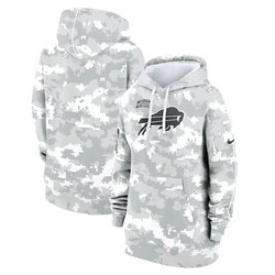 Women's Buffalo Bills 2024 Camo Salute To Service Pullove Hoodie