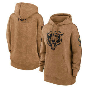 Women's Chicago Bears 2023 Camo Salute To Service Pullove Hoodie