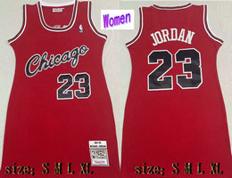Women's Chicago Bulls #23 Michael Jordan Red mesh NBA Jersey