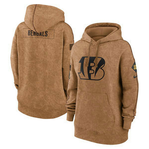 Women's Cincinnati Bengals 2023 Camo Salute To Service Pullove Hoodie
