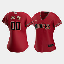 Women's Custom Nike Arizona Diamondbacks Red Authentic Stitched Baseball jersey