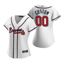 Women's Custom Nike Atlanta Braves Any Name White Authentic Stitched MLB Jersey