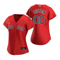 Women's Custom Nike Boston Red Sox Any Name Red Authentic stitched MLB jersey