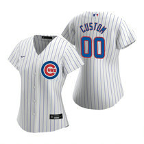 Women's Custom Nike Chicago Cubs Any Name White Game Authentic Stitched MLB Jersey