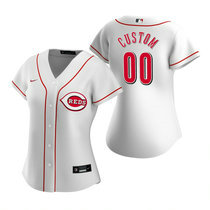 Women's Custom Nike Cincinnati Reds Any Name White Authentic Stitched MLB Jersey