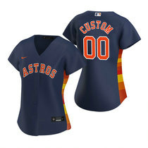 Women's Custom Nike Houston Astros Navy Game Authentic stitched MLB jersey