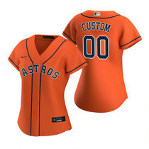 Women's Custom Nike Houston Astros Orange Game Authentic stitched MLB jersey