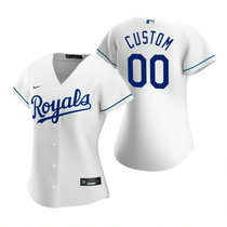 Women's Custom Nike Kansas City Royals White Game Authentic Stitched MLB Jersey