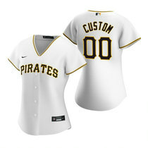 Women's Custom Nike Pittsburgh Pirates White Game Authentic Stitched MLB Jersey