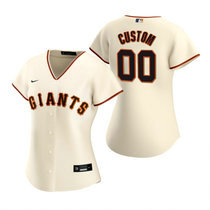 Women's Custom Nike San Francisco Giants Cream Game Authentic Stitched MLB Jersey