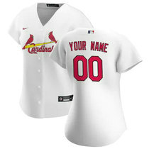 Women's Custom Nike St.Louis Cardinals White Game Authentic stitched MLB jersey