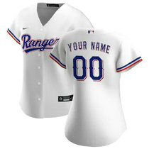 Women's Custom Nike Texas Rangers White Game Authentic Stitched MLB jersey