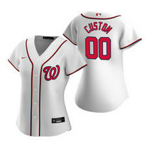 Women's Custom Nike Washington Nationals White Authentic Stitched MLB Jersey