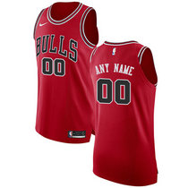 Women's Customized Nike Chicago Bulls Red Authentic Stitched NBA jersey