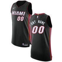 Women's Customized Nike Miami Heat Black Authentic Stitched NBA jersey
