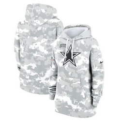 Women's Dallas Cowboys 2024 Camo Salute To Service Pullove Hoodie