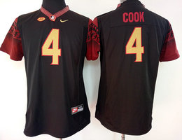 Women's Florida State Seminoles #4 Dalvin Cook Black Stitched NCAA Jersey