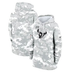 Women's Houston Texans 2024 Camo Salute To Service Pullove Hoodie