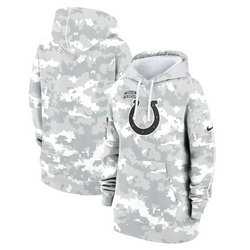 Women's Indianapolis Colts 2024 Camo Salute To Service Pullove Hoodie