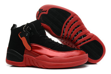Women's Jordan 12(XII) Black red authentic Air shoes 36-40 1