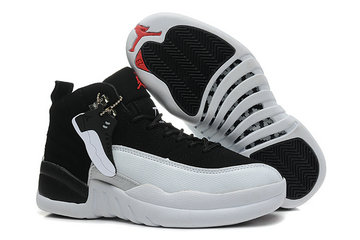Women's Jordan 12(XII) Black white authentic Air shoes 36-40 1