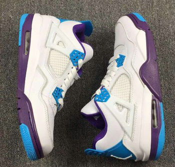 Women's Jordan 4(IV) Air White Blue Basketball shoes size 36-39