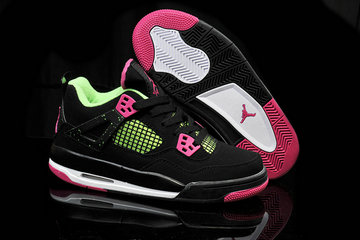 Women's Jordan 4(IV) BLACK authentic Air shoes 36-40 4